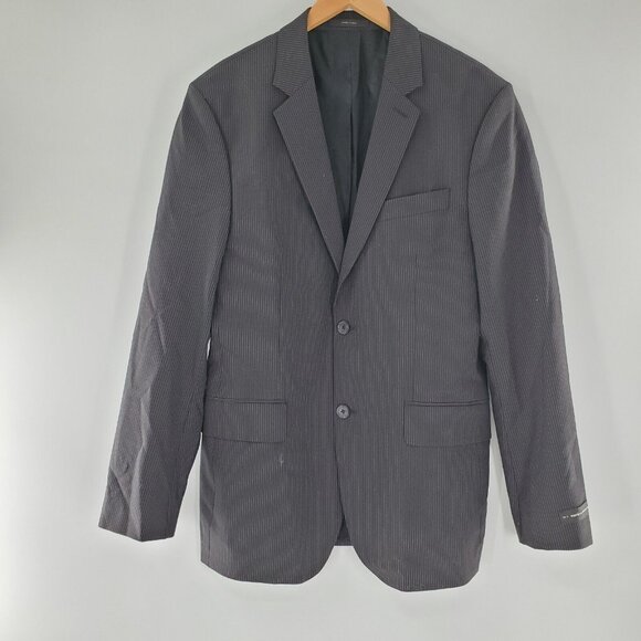 Express Men's Suit Jacket Black 96%‎ Wool 38 R - Picture 1 of 7